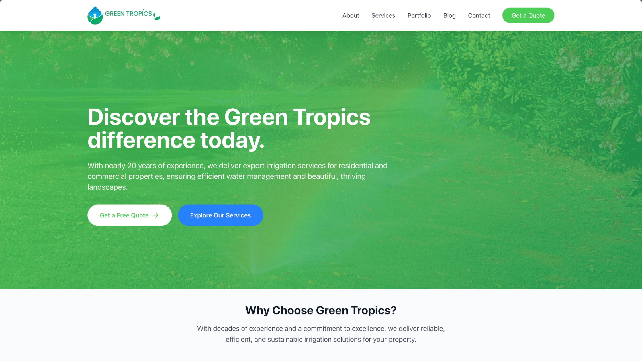 Green Tropics Website